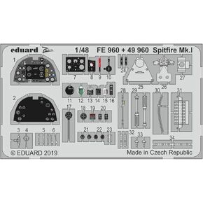 Eduardo 1/48 Zoom Etching Parts Spitfire Mk.1 (For Tamiya) Plastic Model Parts EDUFE960