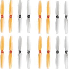 16 PCS Radiolink Props high-Speed Propellers, 2.56inch 65mm PC Propeller Replacement Parts for Racing F121 FPV Drones RTF RC Quadcopter (Grey and Whisky)