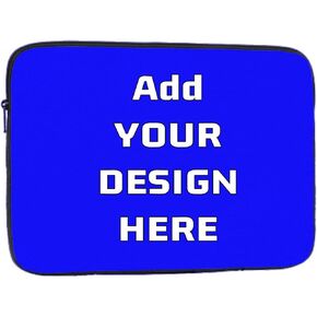Custom Laptop Sleeve Bag with Logo Image Personalized Add Your Own Text Photo Laptop Case Business Briefcase with Zipper for Ultrabook, Notebook, Tablet(17nch)