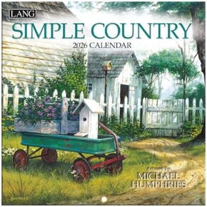 Lang Companies, Simple Country 2026 Mini Wall Calendar, 7'' X 7'', 12-Month Calendar with Stapled Binding
