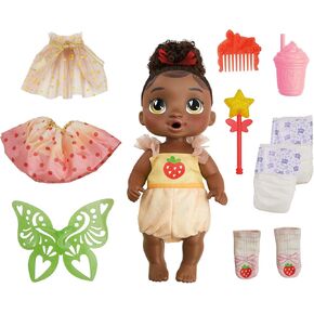 Baby Alive Fairy Fashions Berry Boo Doll with Clothes Accessories, Black Hair, 11 Inches, Toys for 3 Year Old Girls and Boys & Up (Amazon Exclusive)