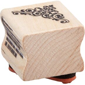 Inkadinkado Mounted Rubber Stamp G-Swirl Corner 1"X1"