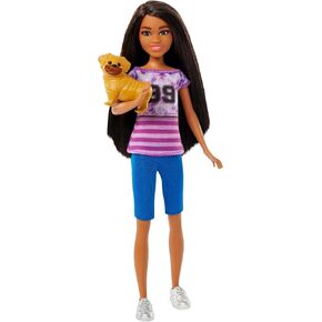 Barbie Ligaya Doll with Pet Dog, from and Stacie to The Rescue Movie Toys, Dark Hair Doll