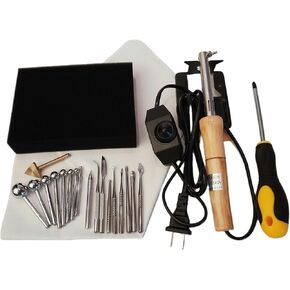 Fabric Flower Making Tool Kit DIY Ironing Maker with Adjustable Temperature - Electric Cloth Flower Maker with 18 Heads