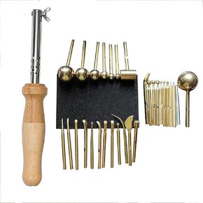 DIY Electric Fabric Flower Maker, 30 Ironing Heads Fabric Flower Ironing Machine, 80-240℃ Adjustable Temperature, Artificial Flower Making Tool with Tool Bag, for Making Fake Flower