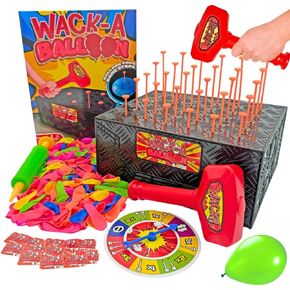 Wack a Balloon Party Edition - متعة للأطفال والكبار ، لعبة البالون الإستراتيجية ، مثالية للحفلات ، ليلة اللعبة ، الترابط العائلي ، الفصول الدراسية ، ألعاب التواصل الاجتماعي الشهيرة ، الأعمار 4+