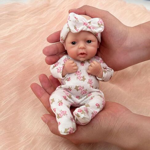 Mire & Mire Reborn Baby Baby Dolls 7 بوصة فتاة صغيرة سيليكون طفل واقعية طفل دمى السيليكون كامل الجسم in Kuwait