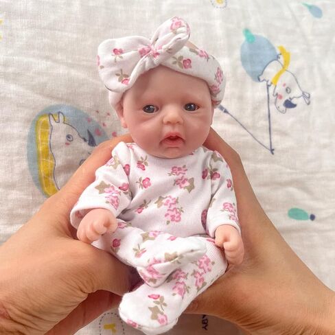 Mire & Mire Reborn Baby Baby Dolls 7 بوصة فتاة صغيرة سيليكون طفل واقعية طفل دمى السيليكون كامل الجسم in Kuwait