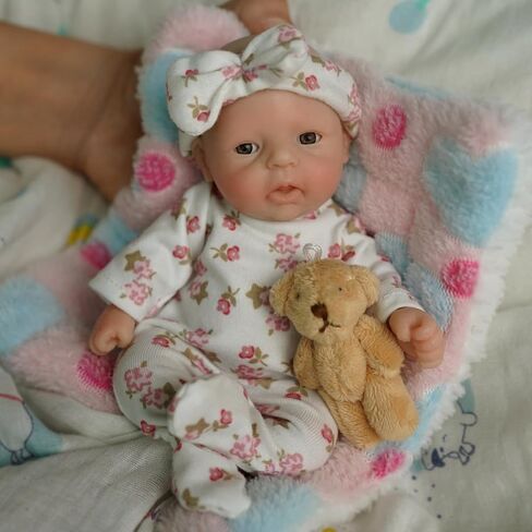 Mire & Mire Reborn Baby Baby Dolls 7 بوصة فتاة صغيرة سيليكون طفل واقعية طفل دمى السيليكون كامل الجسم in Kuwait
