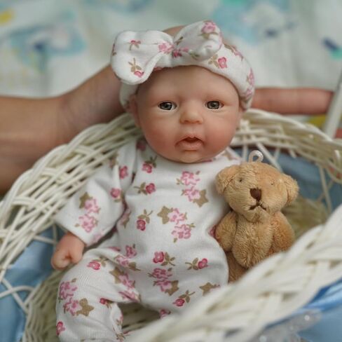 Mire & Mire Reborn Baby Baby Dolls 7 بوصة فتاة صغيرة سيليكون طفل واقعية طفل دمى السيليكون كامل الجسم in Kuwait