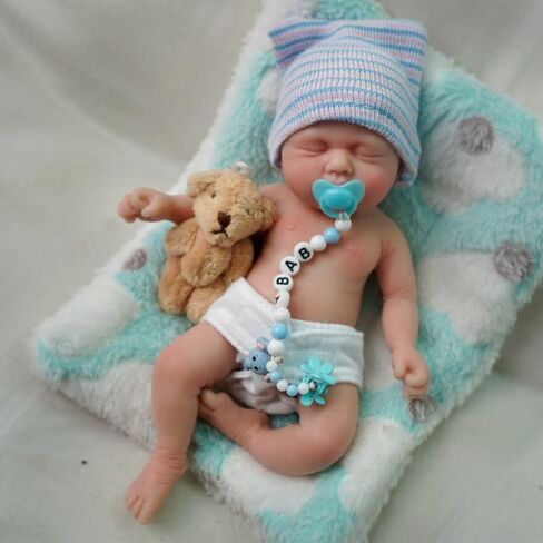 Mire & Mire Reborn Baby Baby Dolls 7 بوصة فتاة صغيرة سيليكون طفل واقعية طفل دمى السيليكون كامل الجسم in Kuwait