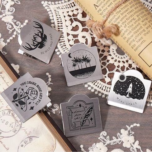 CRASPIRE Vintage Style Book Jounral Clip Travelers Notebook Clip Metal Letter Pen Retro Iron Silver Decorative Midori Book Bill Binder Page Holder Clamp for TN Travelers Art Reading Decoration in Saudi Arabia