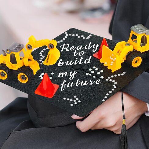 Cinrobiye DIY Graduation Cap Decorations Kit 3D Grad Cap Hat Crafts Cap Topper Stickers for 2025 Graduation Party Supplies (Nurse) in Saudi Arabia
