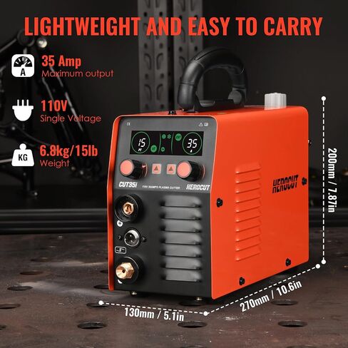 Plasma Cutter,35Amp Plasma Cutting Machine CUT35i, Screen Display 110V HF 50/60Hz Invert Technology Plasma Cutter, Max Cutting Thickness 10mm in Saudi Arabia