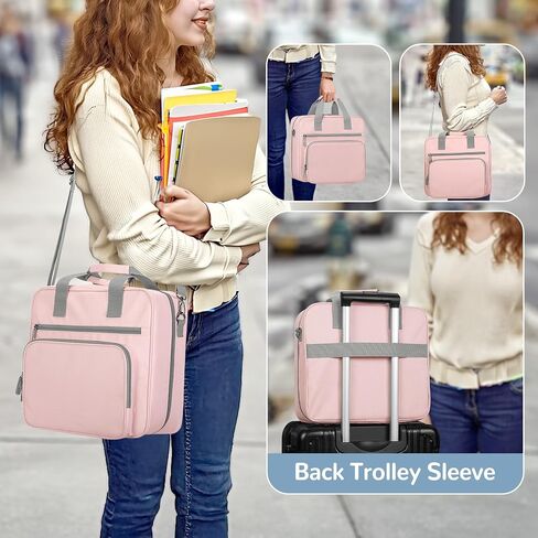 Yarwo 3 Ring Zipper Binder مع Binder Bitouch ، منظم الملفات المتوسع مع الأكمام المبطنة ملائمة لجهاز كمبيوتر محمول 14 بوصة ، حقيبة منظم المستندات المحمولة للمنزل ، الكلية ، اللوازم المكتبية ، الوردي in Kuwait