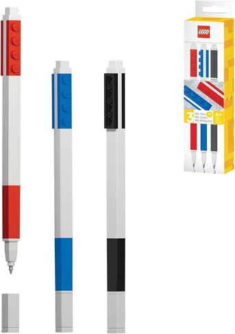 IQ LEGO Stationery Colored Gel Pens 3 Pack with Building Bricks in Saudi Arabia