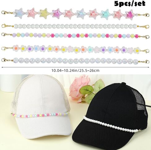 COGCHARGER 9Pcs Trucker Hat Chains Alloy Bill Decoration Assorted Styles Detachable Chains for Women Men Baseball Hat Mesh Cap Purse Accessories (Gold) in Saudi Arabia