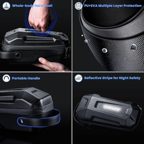 3L كيس سكوتر كبير مع مقبض ، حقيبة تخزين سكوتر كهربائية محمولة ، حقيبة حقيبة مقود XL مقاومة للماء للدراجات البخارية ، الدراجات ، Segway NIU ، مع تصميم صغير لتثبيت القفل والبرغي in Kuwait