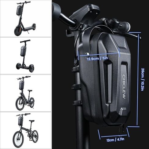 3L كيس سكوتر كبير مع مقبض ، حقيبة تخزين سكوتر كهربائية محمولة ، حقيبة حقيبة مقود XL مقاومة للماء للدراجات البخارية ، الدراجات ، Segway NIU ، مع تصميم صغير لتثبيت القفل والبرغي in Kuwait