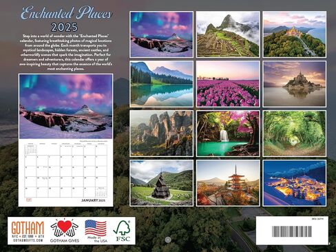 مسارات الأشجار التقويم الطبيعي 2026 أشجار الغابات الشهرية الحائط التقويم 12 شهرًا | صنعت أمريكية في الولايات المتحدة الأمريكية in Kuwait