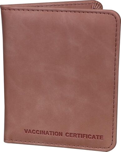 4 x 3 CDC Vaccine Card Holder Leather Vaccination Card Protector Sleeve Covid Card Cover for Business Travel(Grey) in Saudi Arabia