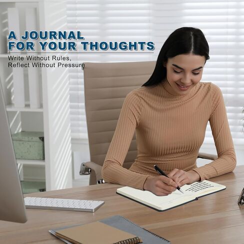 Lined Journal Notebook for Women & Men, Hardcover Leather Journal for Writing,Travel,Business,Work & School, A5 College Ruled Social Notebook for Note Taking, Diary Notepad 200 Pages (Blue) in Kuwait