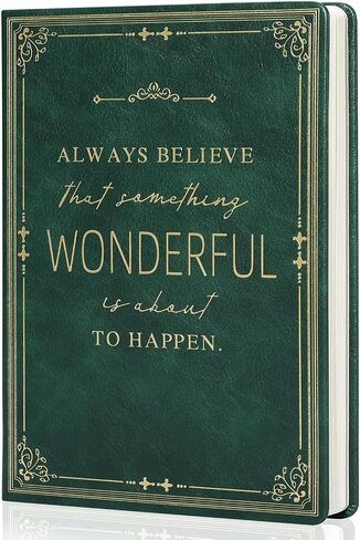 Lined Journal Notebook for Women & Men, Hardcover Leather Journal for Writing,Travel,Business,Work & School, A5 College Ruled Social Notebook for Note Taking, Diary Notepad 200 Pages (Blue) in Kuwait