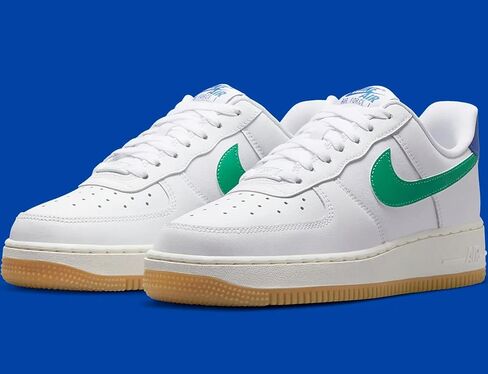 حذاء Nike Air Force 1 Low للسيدات بلون أبيض Game Royal Stadium Green مقاس 6.5 in Saudi Arabia
