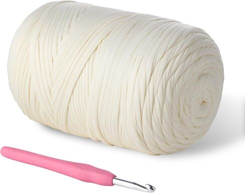 800g （228yds） غزل تي شيرت ، قماش مرن من القماش الكروشيه T- خيوط قميص ، خيوط حياكة يدوية سميكة لأكياس الكروشيه/السجاد/السلال/المشروع الحرفي/ديكور المنزل ، الحرف اليدوية (الحديثة ، الأرجواني الخفيف) in Kuwait