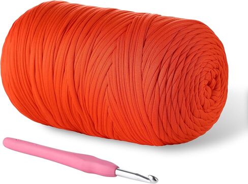 800g （228yds） غزل تي شيرت ، قماش مرن من القماش الكروشيه T- خيوط قميص ، خيوط حياكة يدوية سميكة لأكياس الكروشيه/السجاد/السلال/المشروع الحرفي/ديكور المنزل ، الحرف اليدوية (الحديثة ، الأرجواني الخفيف) in Kuwait