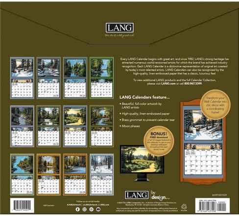 Lang Companies ، إغراء Outdoors 2026 التقويم الحائط من قبل بيل سوندرز ، 13.4 '× 12' '، تقويم لمدة 12 شهر in Kuwait