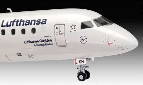 Revell 03883 1:144 Embraer 190 Lufthansa New Livery Plastic Model Kit, Multicolour (Revell 03883 3883) in Saudi Arabia