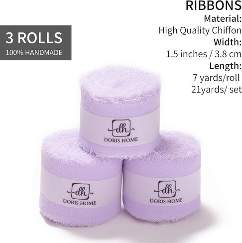 Doris Home Burgundy Chiffon Ribbon لباقة الزهور ، شريط نسيج 1.5 "x21YD للاختلاف بالهدية ، شريط متوترة يدويًا لزخارف عيد الميلاد الزفاف in Kuwait