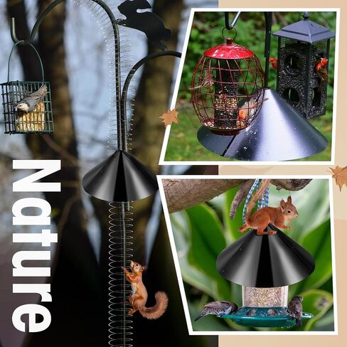 Shimeyao 2 Set 19 Inch Squirrel Baffle for Bird Feeder Pole with Anti Squirrel Spring Metal Coil Guard Device Cone Barrier for Outdoor Shepherd Hooks Bird House (White) in Saudi Arabia
