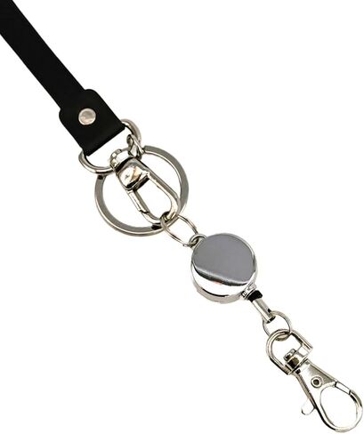 2 PCS Retractable Badge Reels for ID Card Holder. Metal Badge Reel - an Attachments for Lanyard or Keychain (Gold) in Kuwait