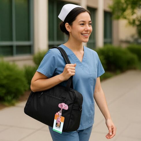 Funny Nurse Retractable Badge Holder Reel Cute,Work Id Card Name Badge Holder Retractable Clip(Pink) in Saudi Arabia