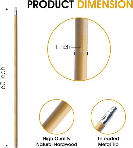 Nanoskin Professional Long-Reach 60-Inch Hardwood Handle with Universal Threaded Die-Cast Tip for Professional Cleaning, Auto Detailing, Industrial Use - Compatible with 85-671 & 85-673 Brush Heads in Saudi Arabia