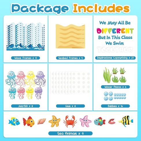 مجموعة زخارف لوحات النشرة الصيفية ، هاواي ، استوائية ، نبضات النبض ، ديكور الصيف ، شاطئ ، قطع الورق ، زخارف الفصول الدراسية للمكتب ، وملسو ، مستلزمات المعلم ، in Kuwait