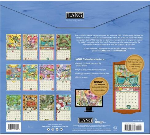 Lang Companies ، Color My World 2026 Wall Calendar by Lisa Kaus ، 13.4 '× 12' '، تقويم لمدة 12 شهر in Saudi Arabia