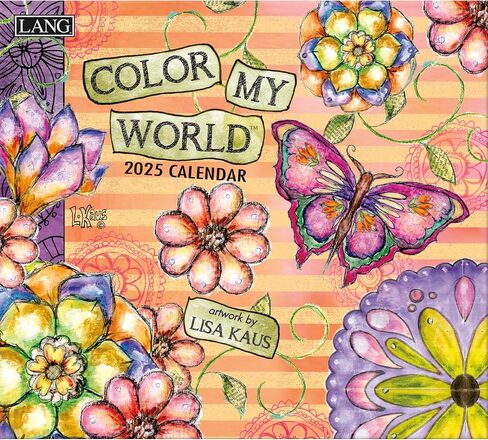 Lang Companies ، Color My World 2026 Wall Calendar by Lisa Kaus ، 13.4 '× 12' '، تقويم لمدة 12 شهر in Saudi Arabia