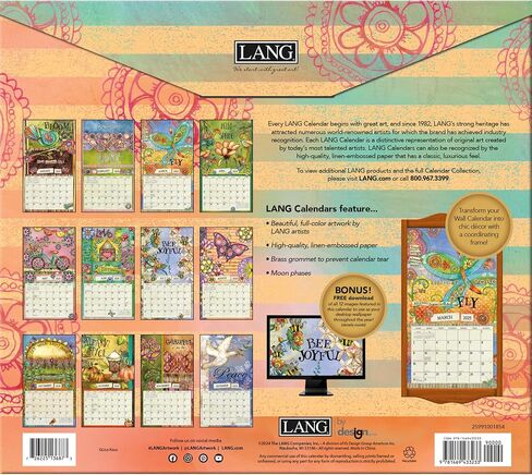 Lang Companies ، Color My World 2026 Wall Calendar by Lisa Kaus ، 13.4 '× 12' '، تقويم لمدة 12 شهر in Saudi Arabia