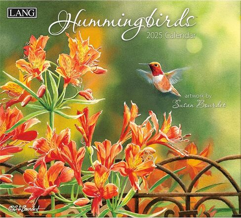 Lang Companies, Hummingbirds 2026 Wall Calendar by Susan Bourdet, 13.4'' X 12'', 12-Month Calendar with Stapled Binding in Saudi Arabia