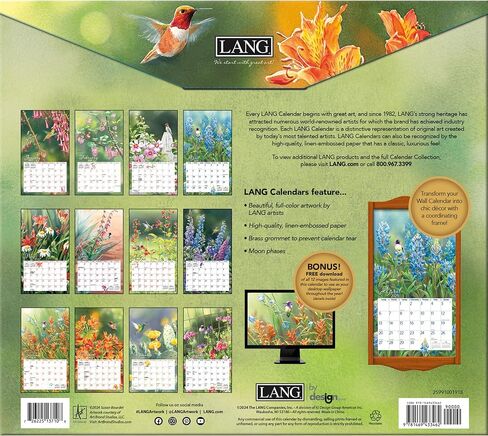 Lang Companies, Hummingbirds 2026 Wall Calendar by Susan Bourdet, 13.4'' X 12'', 12-Month Calendar with Stapled Binding in Saudi Arabia
