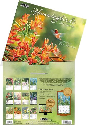 Lang Companies, Hummingbirds 2026 Wall Calendar by Susan Bourdet, 13.4'' X 12'', 12-Month Calendar with Stapled Binding in Saudi Arabia