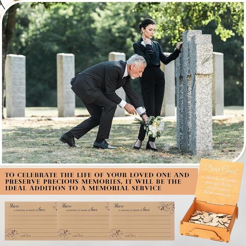 Wooden Funeral Guest Book Set for Memorial Service Celebration of Life Decorations Loving Memory Guestbook Included Share a Memory or Words of Love Cards Pen Table Sign(Tree of Life) in Saudi Arabia