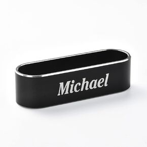Custom Business Card Holder for Desk, Personalized Business Card stand for Office, Table top Case Credit Card ID Case fot Men & Women (Black)