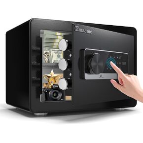 Safety Box, Small Safes for Home Lock Box with Electronic Keypad，Safe with Removable Shelf for Cash, Jewelry, Documents,Digital Security Safe for Office Hotel and Personal Use (Digital - 0.8 CUFT)