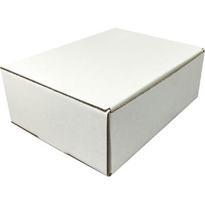 White Corrugated Cardboard Boxes For Small Business, Ecommerce, Mailing & Packaging, 50 Pack, 12-1/9" x 9-3/4" x 4", Cartons White Mailing Boxes, Crush Proof Mailers