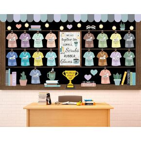 Healthy Bulletin Board Set Healthcare Workers Nurses Classroom Decorations DIY Crafts Health Shout Out Cutouts for Students Hospital Nursing School Back to School RN Party Wall Supplies
