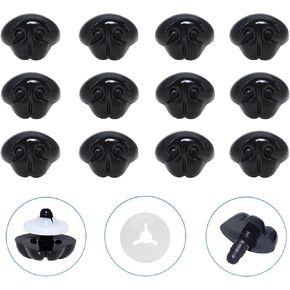 100Pcs Safety Noses and Washers for Amigurumi Crochet - Thalinfayi 15 * 20mm Black Plastic Safety Nose Dog Nose Crochet Craft Nose for Amigurumi, Crafts, Crochet Doll DIY Making Supplies